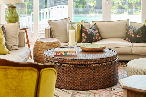 ROUND coffee table chest