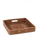 Square Tray With Inset Handles